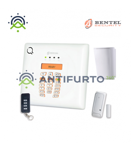 Kit allarme centrale Wireless radio a 30 zone, radiochiave, contatto magnetico e rilevatore - Bentel BW30K
