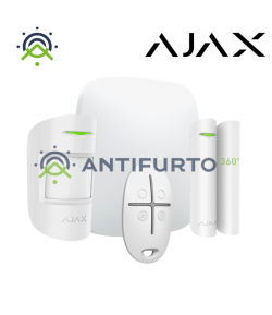 20288 STARTERKIT HUBKIT BL -kit Centrale con: 1 HUB W + 1 DOORPROTECT W + 1 MOTIONPROTECT W + SPACECONTROL W - Bianco -  Ajax