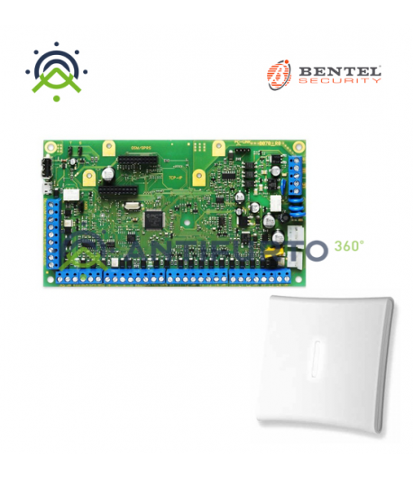 Scheda centrale allarme Absoluta Plus  Ibrida a 18 zone + Ricevitore Radio BW-PGH  - Bentel ABS-18-PGH