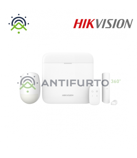DS-PWA64-KIT-WE KIT AX PRO 2G 64ZONE 1 TELECOMANDO1 RIVELATORE PIR1 CONTATTO MAGNETICO -  Hikvision