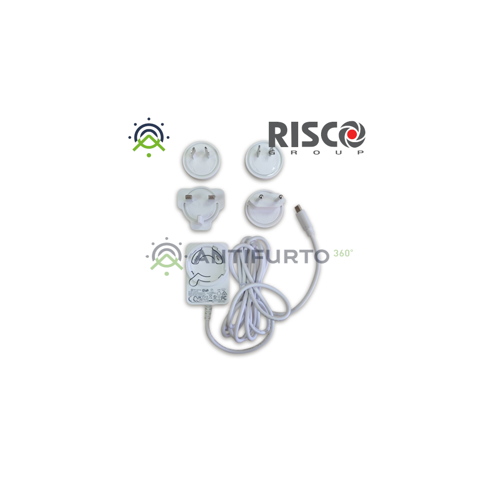 Alimentatore 5Vdc/2A, da presa EU/UK/US/AU a USB-C, Bianco - antifurto360.it