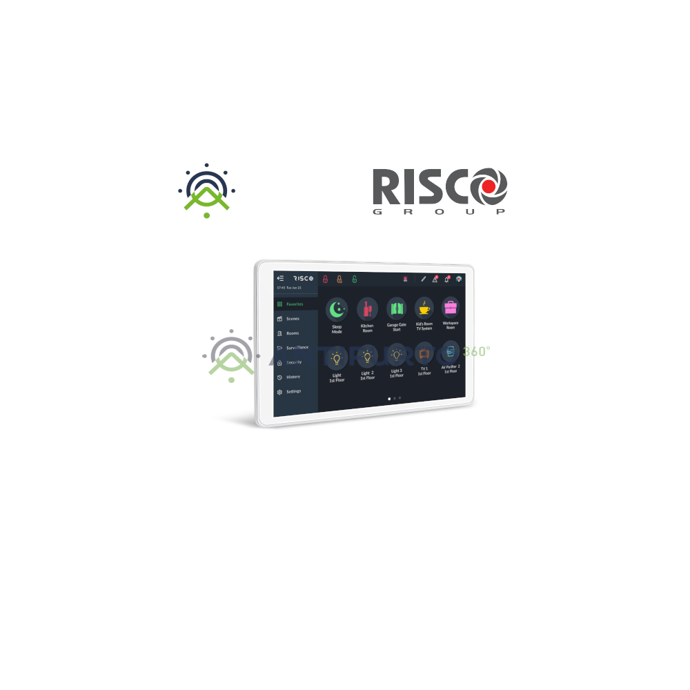 Tastiera grafica RisControl con modulo z-wave plus, integraz - antifurto360.it