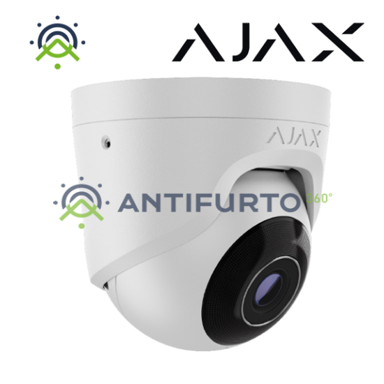 Ajax TurretCamTelecamera IP cablata (8 Mp/2.8 mm) di colore white- Ajax 64927