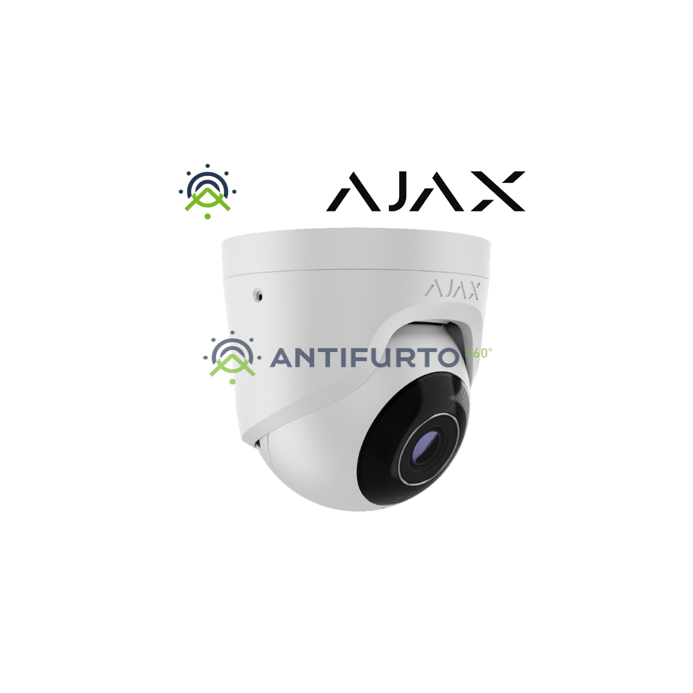 Ajax TurretCamTelecamera IP cablata (8 Mp/2.8 mm) di colore white- Ajax 64927