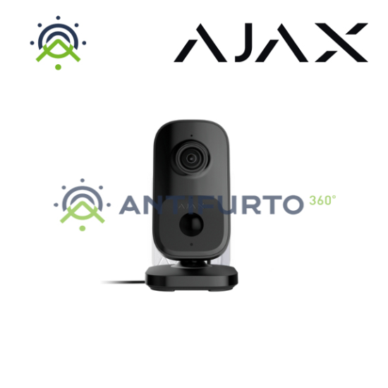 Ajax IndoorCam IP + iR - wI-fI 4 Mp 110°.  colore Black - Ajax 111567