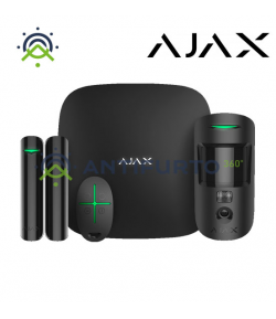 156254 Ajax StarterKit Cam HDR (Hub 2 + MotionCam + DoorProtect + SpaceControl) Colore black- Ajax